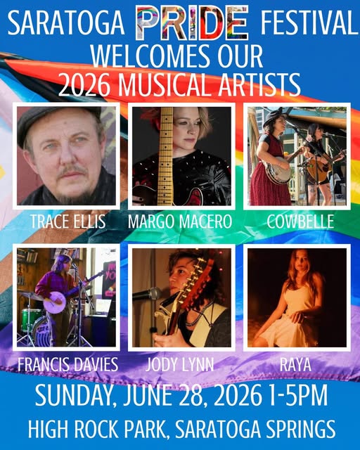 Saratoga Pride Festival Welcomes Our 2026 Musical Artists