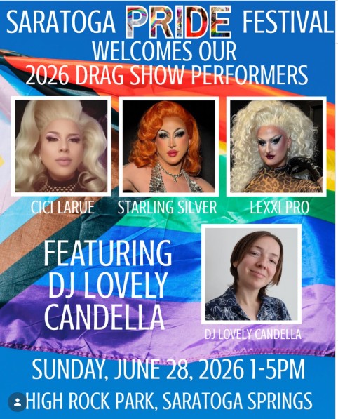 Saratoga Pride Festival Welcomes Our 2026 Drag Show Performers